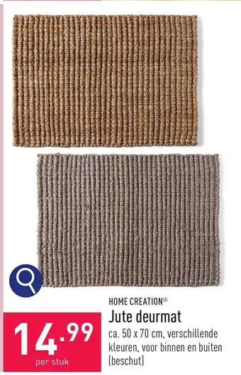 ALDI HOME CREATION Jute deurmat aanbieding