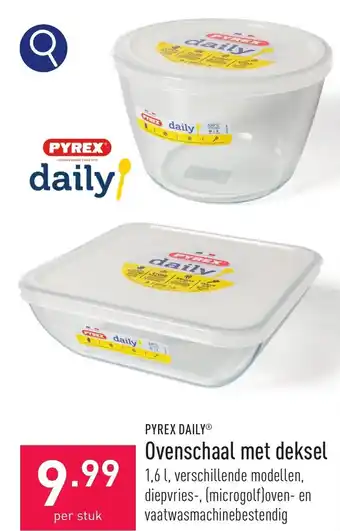 ALDI PYREX DAILY Ovenschaal met deksel aanbieding