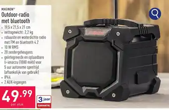 ALDI MAGINON Outdoor-radio met bluetooth aanbieding