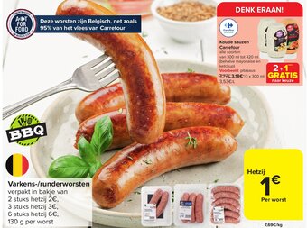 Carrefour Market Varkens-/runderworsten aanbieding