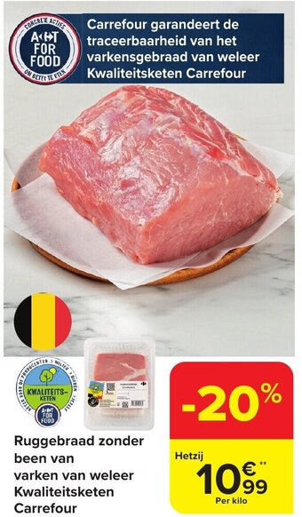 Carrefour Market Ruggebraad zonder been van varken van weleer Kwaliteitsketen aanbieding