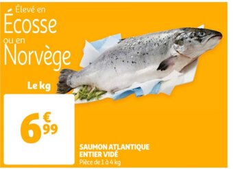 Auchan Saumon Atlantique Entier Vidé aanbieding