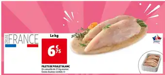 Auchan Filets De Poulet Blanc aanbieding