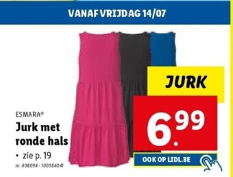 Lidl ESMARA Jurk met ronde hals aanbieding
