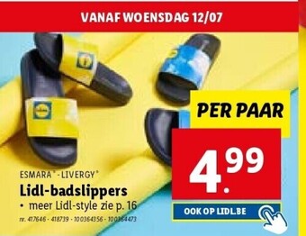 Lidl badslippers aanbieding