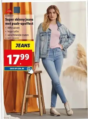 Lidl ESMARA Super skinny jeans met push-upeffect aanbieding