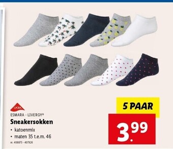 Lidl ESMARA LIVERGY Sneakersokken aanbieding