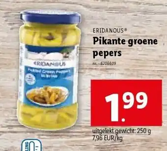 Lidl ERIDANOUS Pikante groene pepers aanbieding
