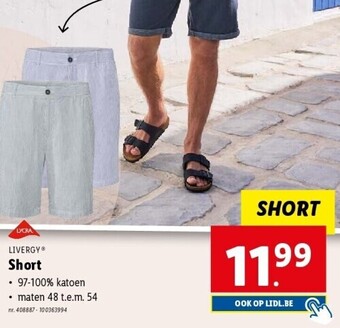 Lidl LIVERGY Short aanbieding