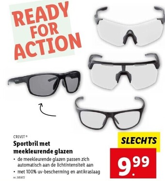 CRIVIT Sportbril met meekleurende glazen
