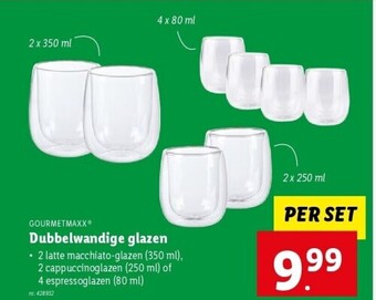 Lidl GOURMETMAXX Dubbelwandige glazen aanbieding
