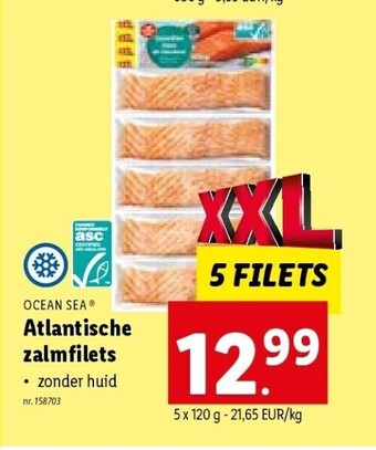 Lidl OCEAN SEA Atlantische zalmfilets aanbieding