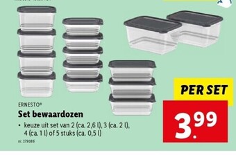Lidl ERNESTO Set bewaardozen aanbieding