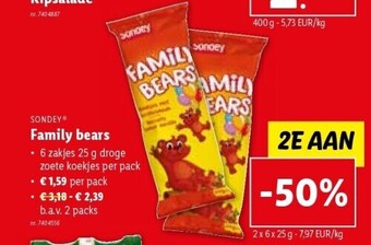 Lidl Family bears aanbieding