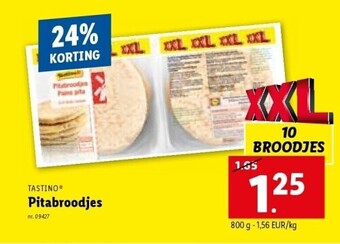 Lidl TASTINO Pitabroodjes aanbieding