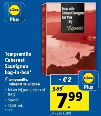 Tempranillo cabernet sauvignon bag-in-box