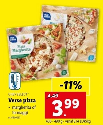 Lidl CHEF SELECT Verse pizza aanbieding