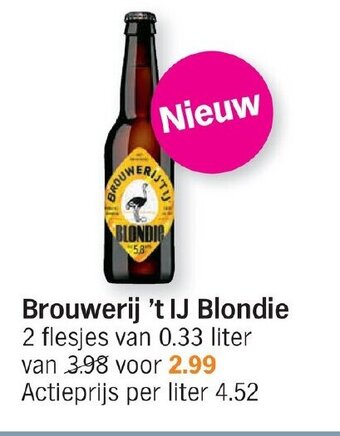 Albert Heijn Brouwerij 't IJ Blondie aanbieding