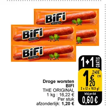 Cora BIFI Droge worsten aanbieding