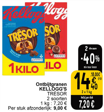 Cora KELLOGG'S TRÉSOR Ontbijtgranen aanbieding