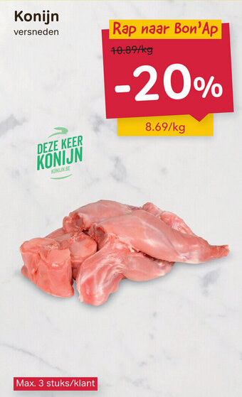 Bon Ap Konijn versneden aanbieding