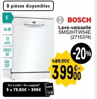 Cora BOSCH Lave-vaisselle aanbieding