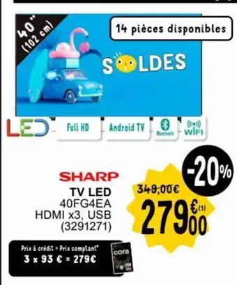 Cora SHARP TV LED aanbieding