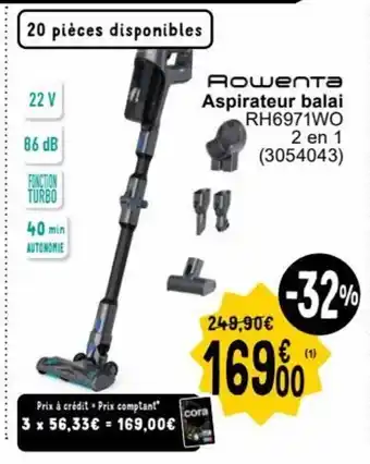 Cora Rowenta Aspirateur balai aanbieding