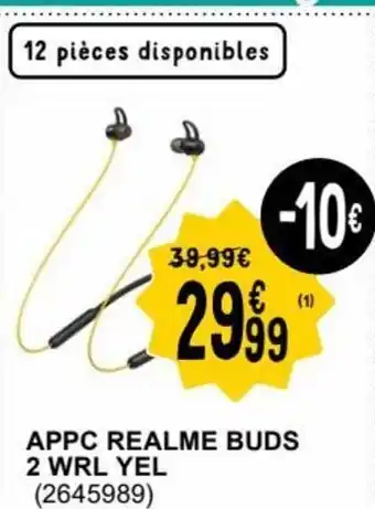 APPC REALME BUDS 2 WRL YEL