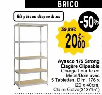Cora Avasco 175 Strong Étagère Clipsable aanbieding