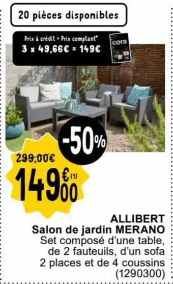ALLIBERT Salon de jardin MERANO