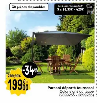 Cora Parasol déporté tournesol aanbieding