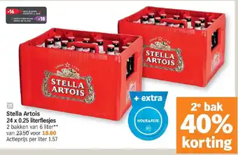 Albert Heijn Stella Artois 24 x 0.25 literflesjes aanbieding