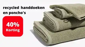 HEMA Recycled handdoeken en poncho's aanbieding