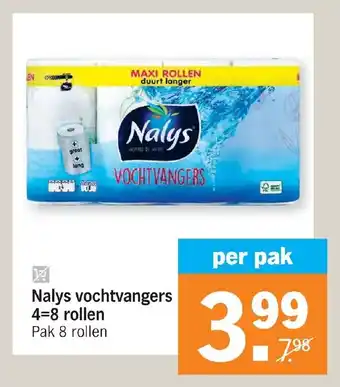 Albert Heijn Nalys vochtvangers 4=8 rollen aanbieding