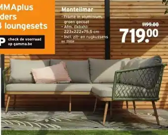GAMMA Montelimar 223 x 222 x75,5 cm aanbieding