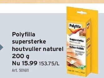 GAMMA Polyfilla supersterke houtvuller naturel 200 g aanbieding
