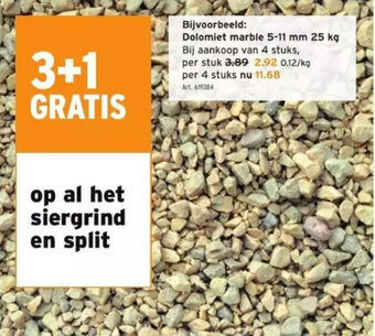 GAMMA Dolomiet marble 5-11 mm 25 kg aanbieding