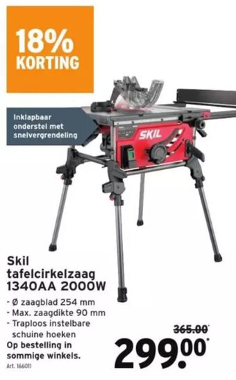 GAMMA Skil tafelcirkelzaag 1340AA 2000W aanbieding