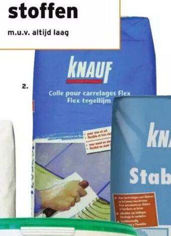 GAMMA Knauf tegellijm Flex grijs 25 kg aanbieding