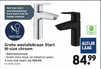 GAMMA Grohe wastafelkraan Start M-size chroom aanbieding