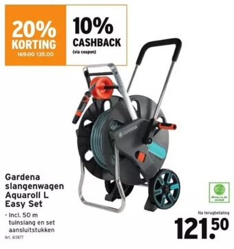 GAMMA Gardena slangenwagen Aquaroll L Easy Set aanbieding