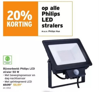 GAMMA Philips LED straler 50 W aanbieding