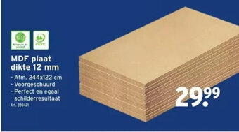 GAMMA Mdf plaat dikte 12 mm aanbieding