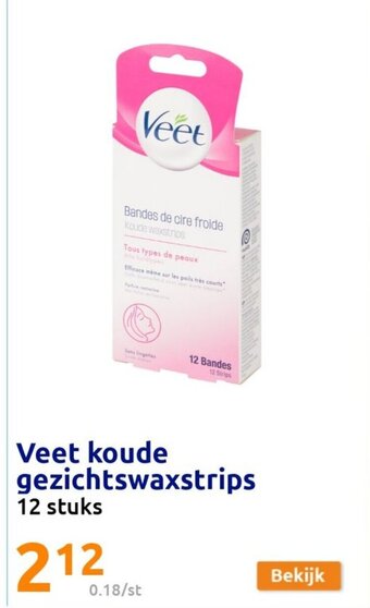 Veet koude gezichtswaxstrips 12 stuks