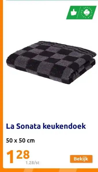 Action La Sonata keukendoek 50 x 50cm aanbieding