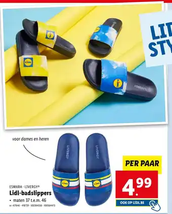Lidl LIVERGY badslippers aanbieding