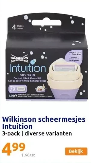 Action Wilkinson scheermesjes intuition aanbieding