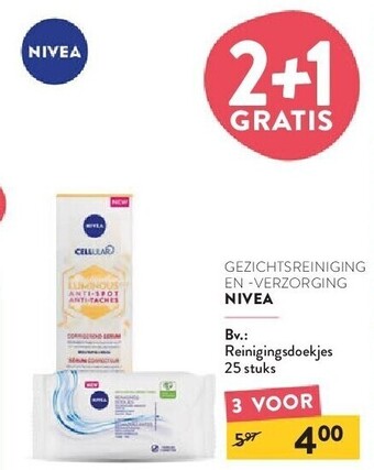 Di Nivea reinigingsdoekjes aanbieding