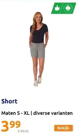 Action Short aanbieding